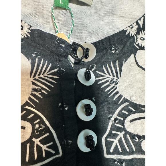 NWT Farm Rio Women's Macaw Elegance‎ Black/White Mini-Dress L - Picture 5 of 11